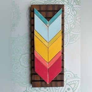 Chevron Wood Sign Decor